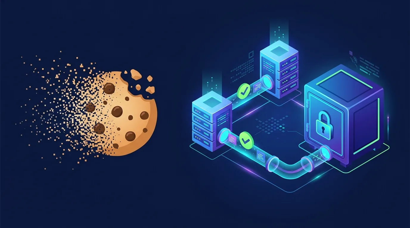 Third-party cookie crumbling while server-to-server postbacks and first-party data carry conversions